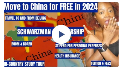 Schwarzman Scholarship 2024 (How to move to China for free) Study Abroad for free in 2024. Follow th step by step guide here and study in China